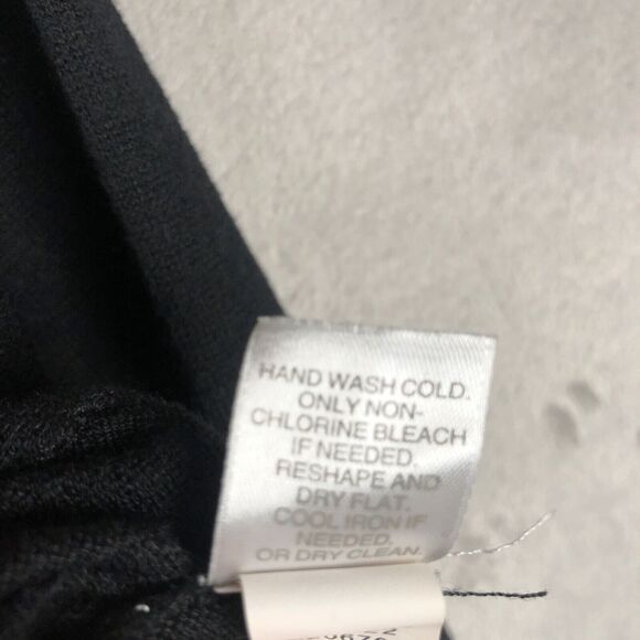 J. JILL Wool‎ Blend Duster Cardigan Sz SP Petite Black Pockets Longline Sweater - Picture 7 of 13